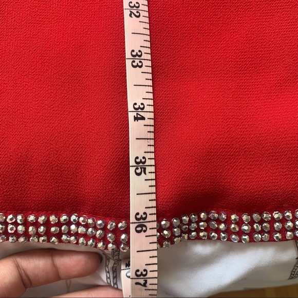 Sleeveless Dress with Embellished Wrap Hem Detail - Picture 8 of 10